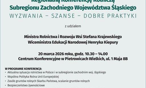 Zdjęcie do Agencja Restrukturyzacji i Modernizacji Rolnictwa zaprasza na Regionalną Konferencję Rolniczą