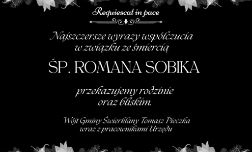 Zdjęcie do Kondolencje