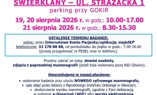 Zdjęcie do Mammografia - Ostatnie wolne miejsca